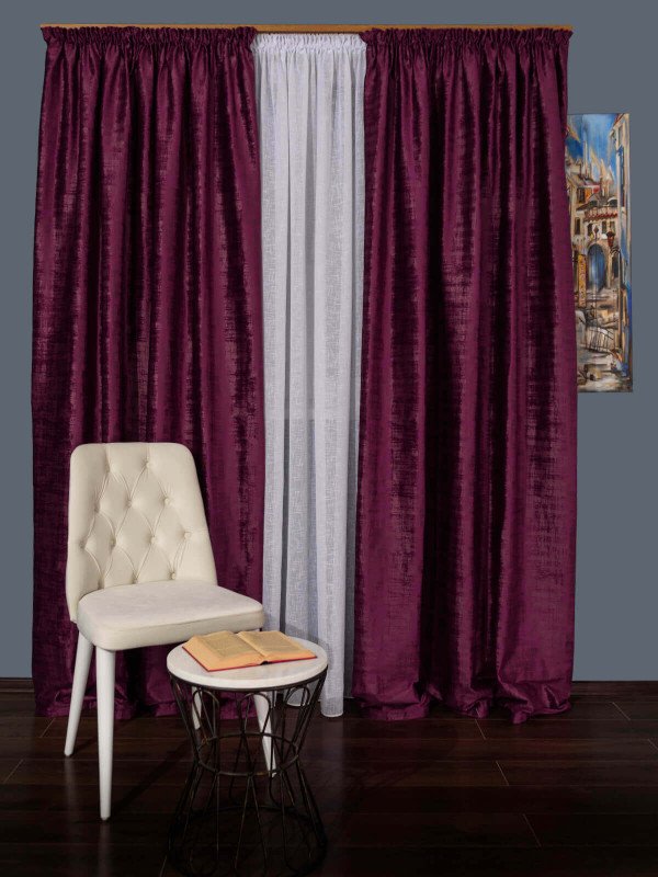 Draperie texturata mov