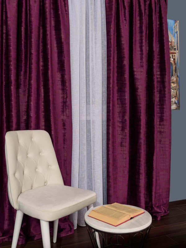 Draperie texturata mov