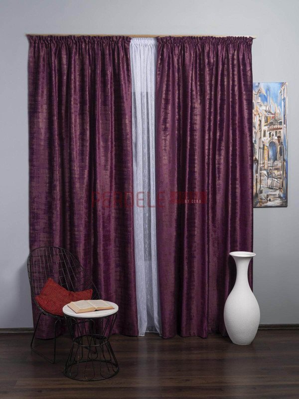 draperie texturata mov