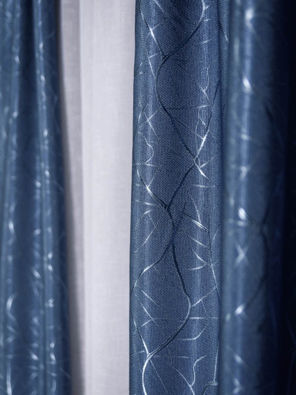 Draperie tip in albastru