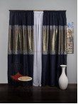 Draperie tip panou albastru argintiu