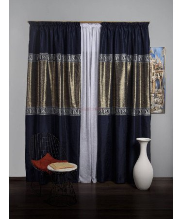 Draperie tip panou albastru argintiu Draperie tip panou albastru argintiu