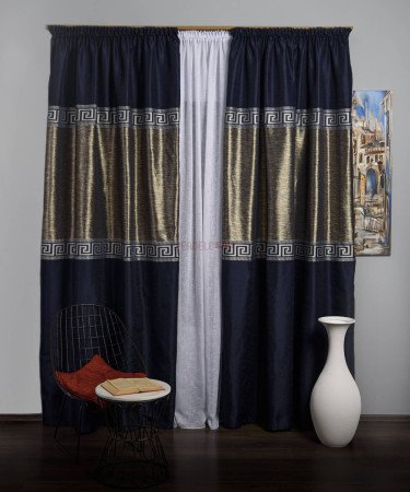 Draperie tip panou albastru argintiu Draperie tip panou albastru argintiu