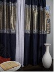 Draperie tip panou albastru argintiu
