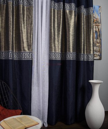 Draperie tip panou albastru argintiu Draperie tip panou albastru argintiu