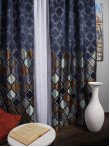 Draperie tip panou albastru,bleu,maro