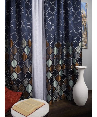 Draperie tip panou albastru,bleu,maro Draperie tip panou albastru,bleu,maro