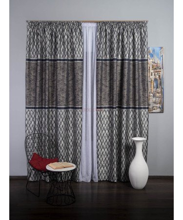 Draperie tip panou argintiu,negru Draperie tip panou argintiu,negru