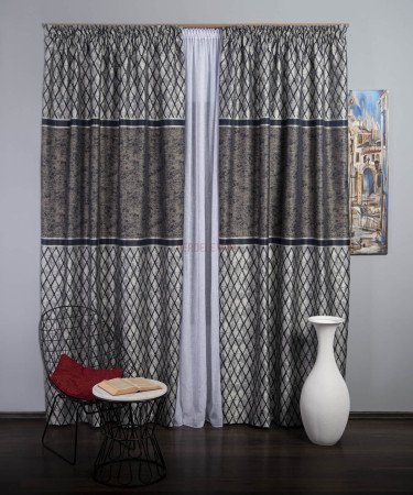Draperie tip panou argintiu,negru Draperie tip panou argintiu,negru