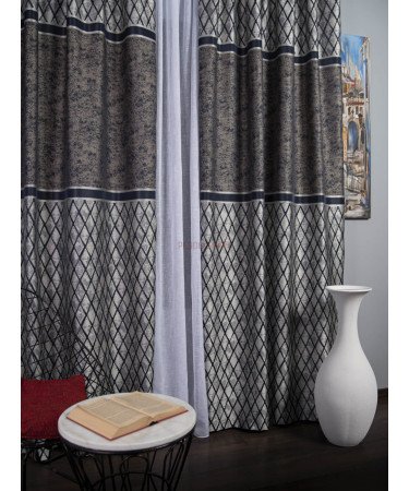 Draperie tip panou argintiu,negru Draperie tip panou argintiu,negru