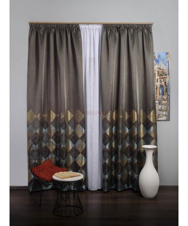 Draperie tip panou auriu,bleu Draperie tip panou auriu,bleu