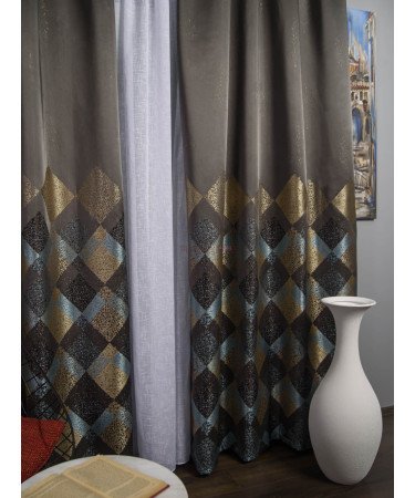 Draperie tip panou auriu,bleu Draperie tip panou auriu,bleu