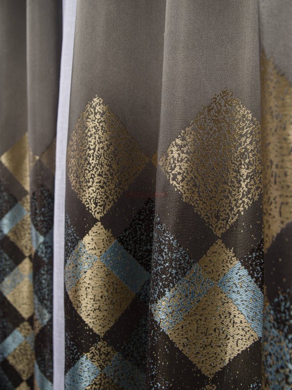 Draperie tip panou auriu,bleu