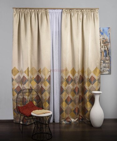 Draperie tip panou auriu,grena,bej Draperie tip panou auriu,grena,bej