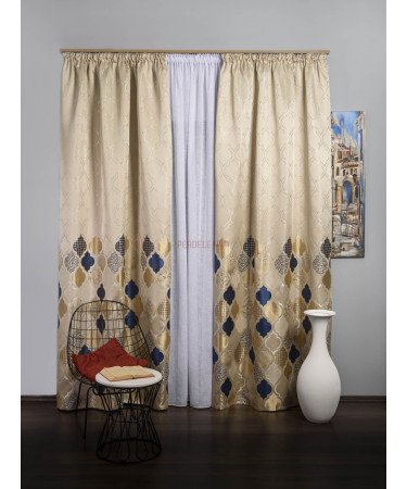 Draperie tip panou bej,albastru Draperie tip panou bej,albastru