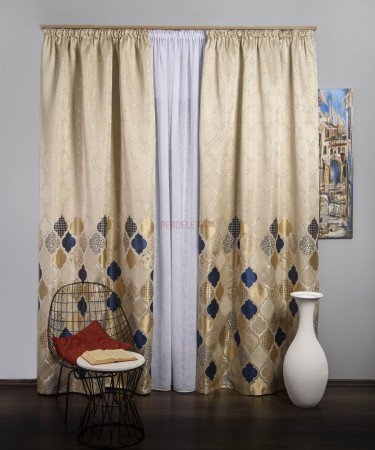 Draperie tip panou bej,albastru Draperie tip panou bej,albastru