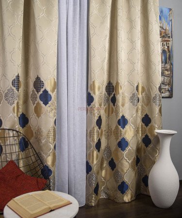 Draperie tip panou bej,albastru Draperie tip panou bej,albastru
