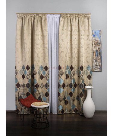 Draperie tip panou bej,albastru,maro Draperie tip panou bej,albastru,maro