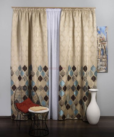 Draperie tip panou bej,albastru,maro Draperie tip panou bej,albastru,maro