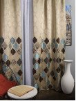 Draperie tip panou bej,albastru,maro