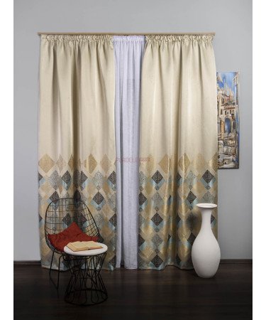 Draperie tip panou bleu,maro Draperie tip panou bleu,maro
