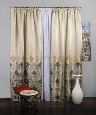 Draperie tip panou bleu,maro Draperie tip panou bleu,maro