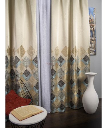 Draperie tip panou bleu,maro Draperie tip panou bleu,maro