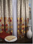 Draperie tip panou galben,rosu,albastru