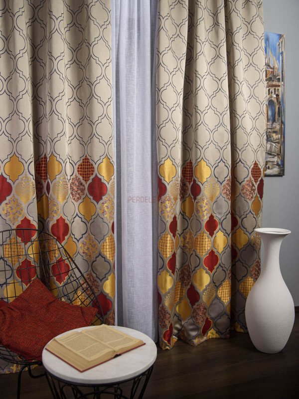 Draperie tip panou galben,rosu,albastru