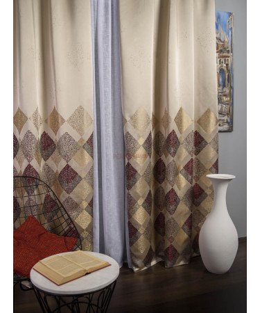 Draperie tip panou grena,bej Draperie tip panou grena,bej