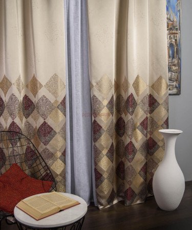 Draperie tip panou grena,bej Draperie tip panou grena,bej