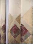 Draperie tip panou grena,bej