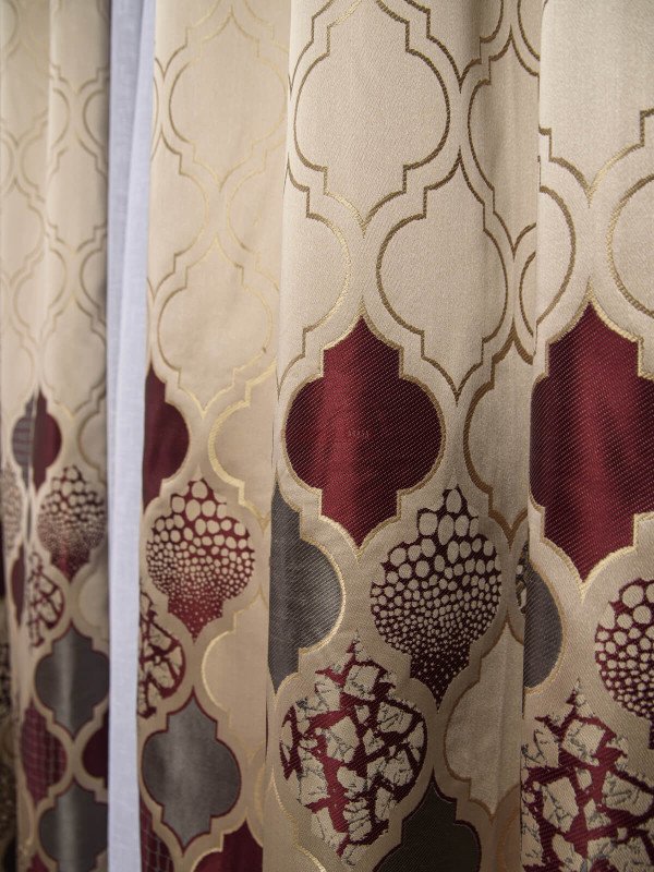 Draperie tip panou grena,gri,bej