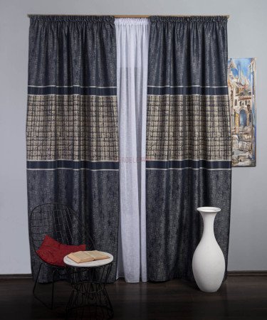 Draperie tip panou gri,auriu Draperie tip panou gri,auriu