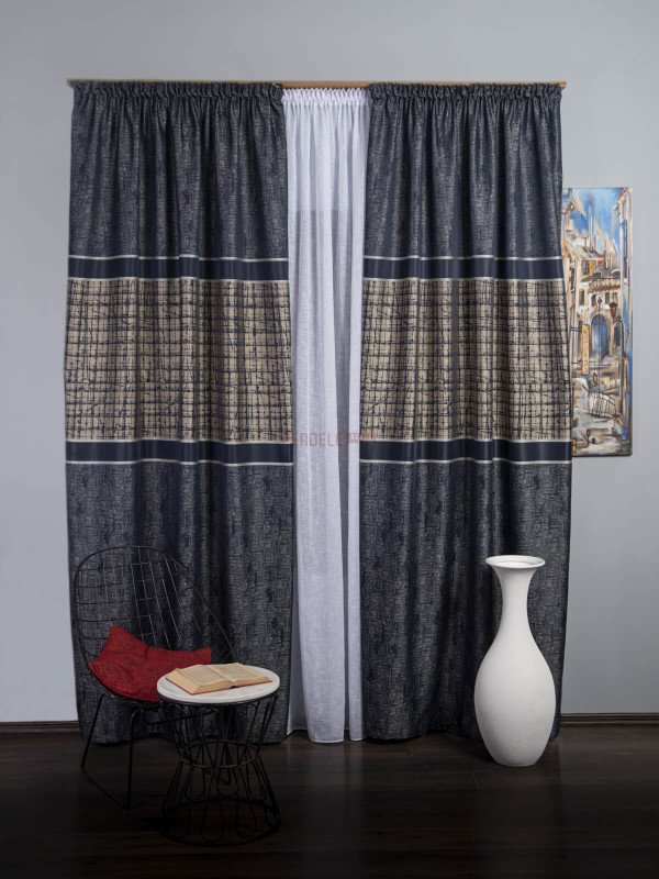 Draperie tip panou gri,auriu