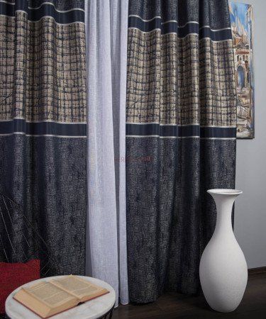 Draperie tip panou gri,auriu Draperie tip panou gri,auriu