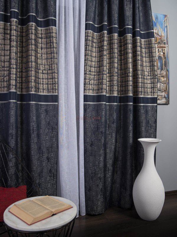 Draperie tip panou gri,auriu
