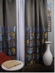 Draperie tip panou gri,bleu,galben