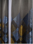 Draperie tip panou gri,bleu,galben