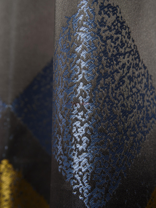 Draperie tip panou gri,bleu,galben