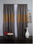 Draperie tip panou gri,mustar