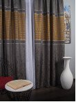 Draperie tip panou gri,mustar