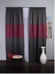 Draperie tip panou gri,rosu