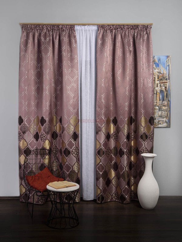 Draperie tip panou roz,maro,bej