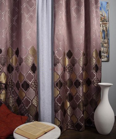 Draperie tip panou roz,maro,bej Draperie tip panou roz,maro,bej