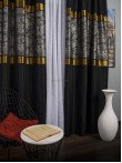 Draperie tip panou negru,argintiu,galben