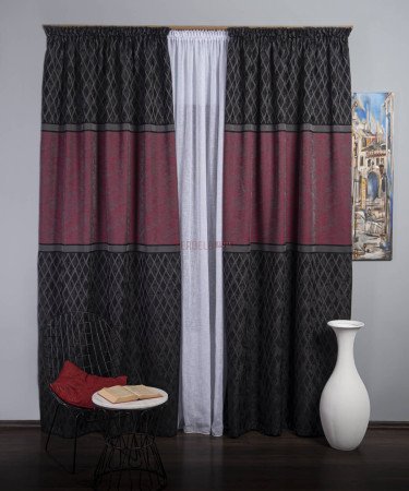 Draperie tip panou negru,grena,gri Draperie tip panou negru,grena,gri