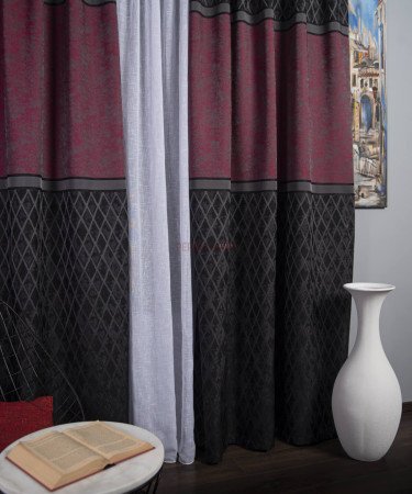 Draperie tip panou negru,grena,gri Draperie tip panou negru,grena,gri