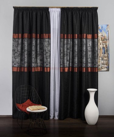 Draperie tip panou negru,gri,cupru Draperie tip panou negru,gri,cupru