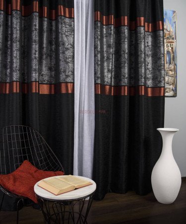 Draperie tip panou negru,gri,cupru Draperie tip panou negru,gri,cupru
